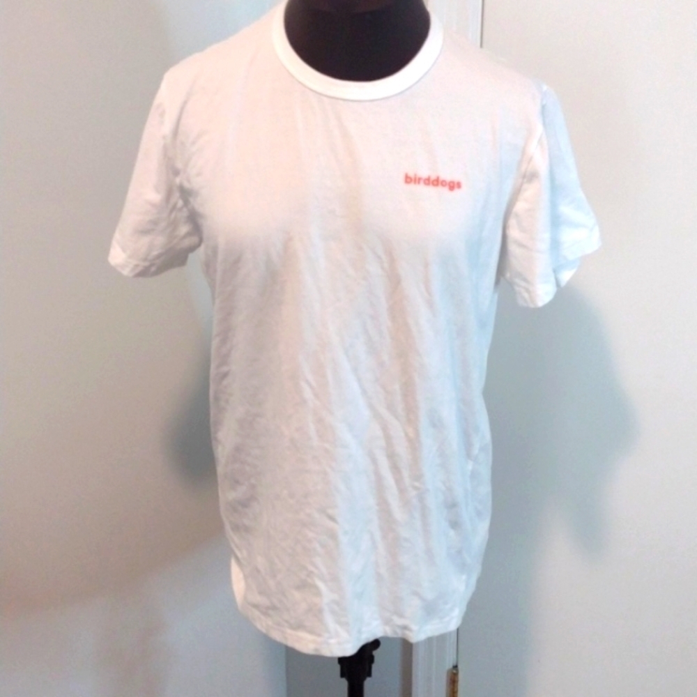 Birddogs White Paisley Hummingbird Logo Graphic Tee T-Shirt Size XL